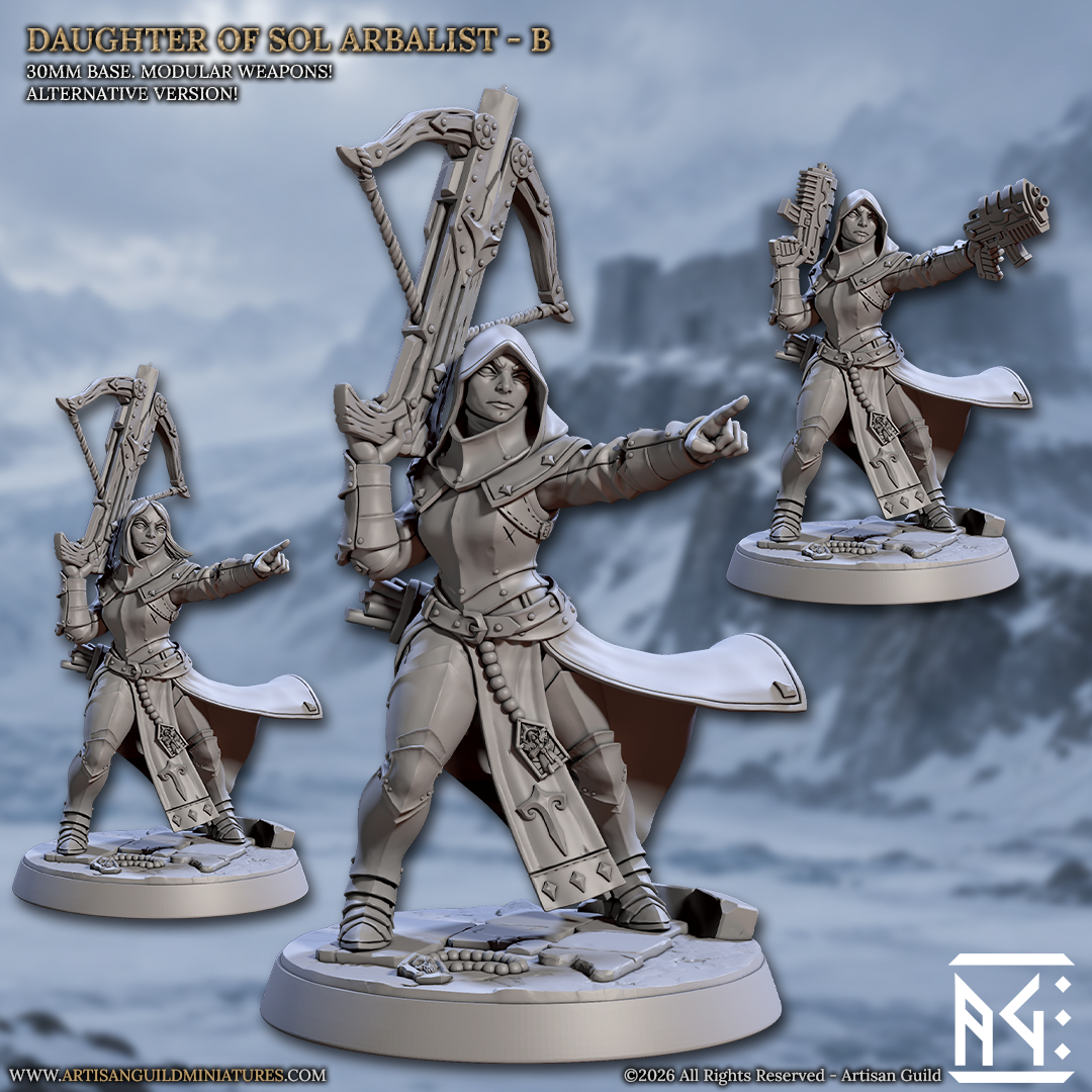 Arbalest, Pose B | Requiem Daughters of Sol | Unpainted Miniature