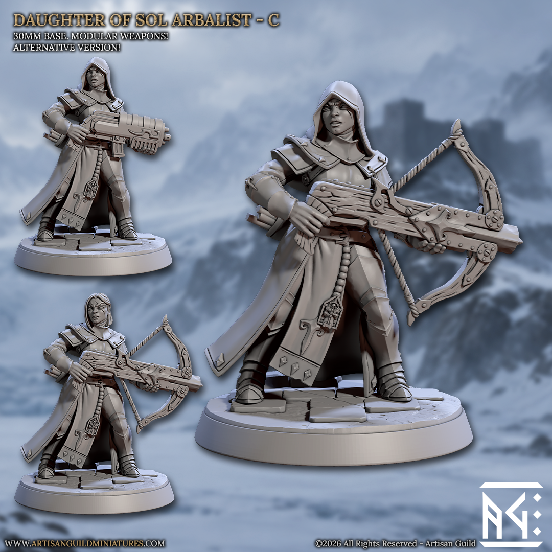 Arbalest, Pose C | Requiem Daughters of Sol | Unpainted Miniature