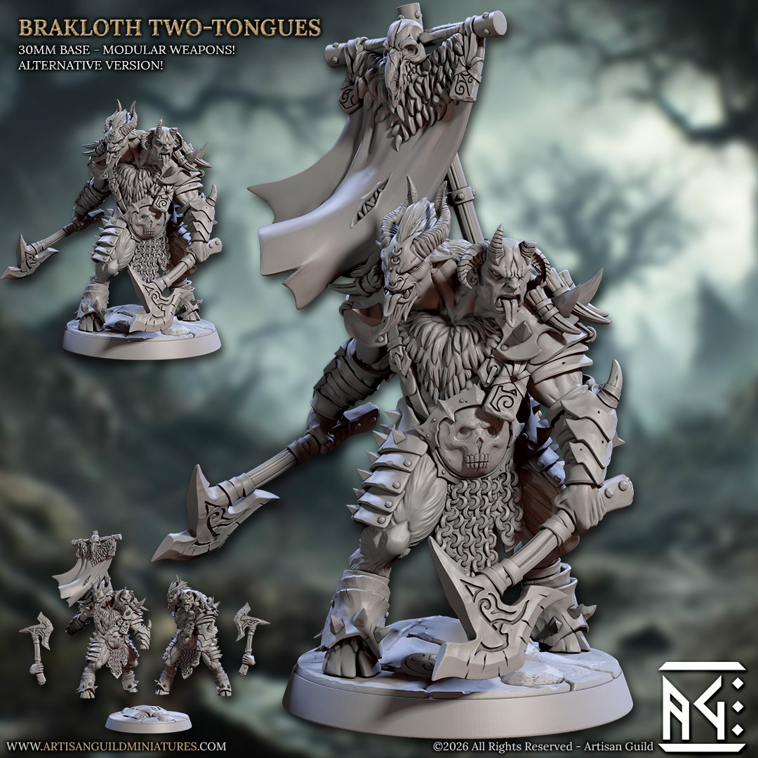 Brakloth Two-Tongues - Rise of the Beastmen - Unpainted Miniature