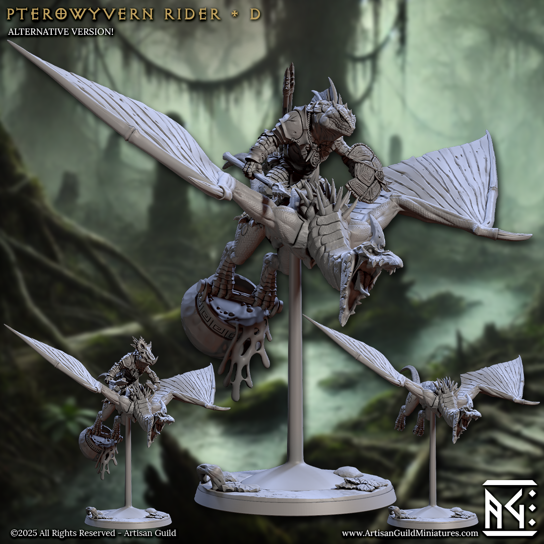 Pterowyvern Riders - Lizardmen of Falgor's Swamp