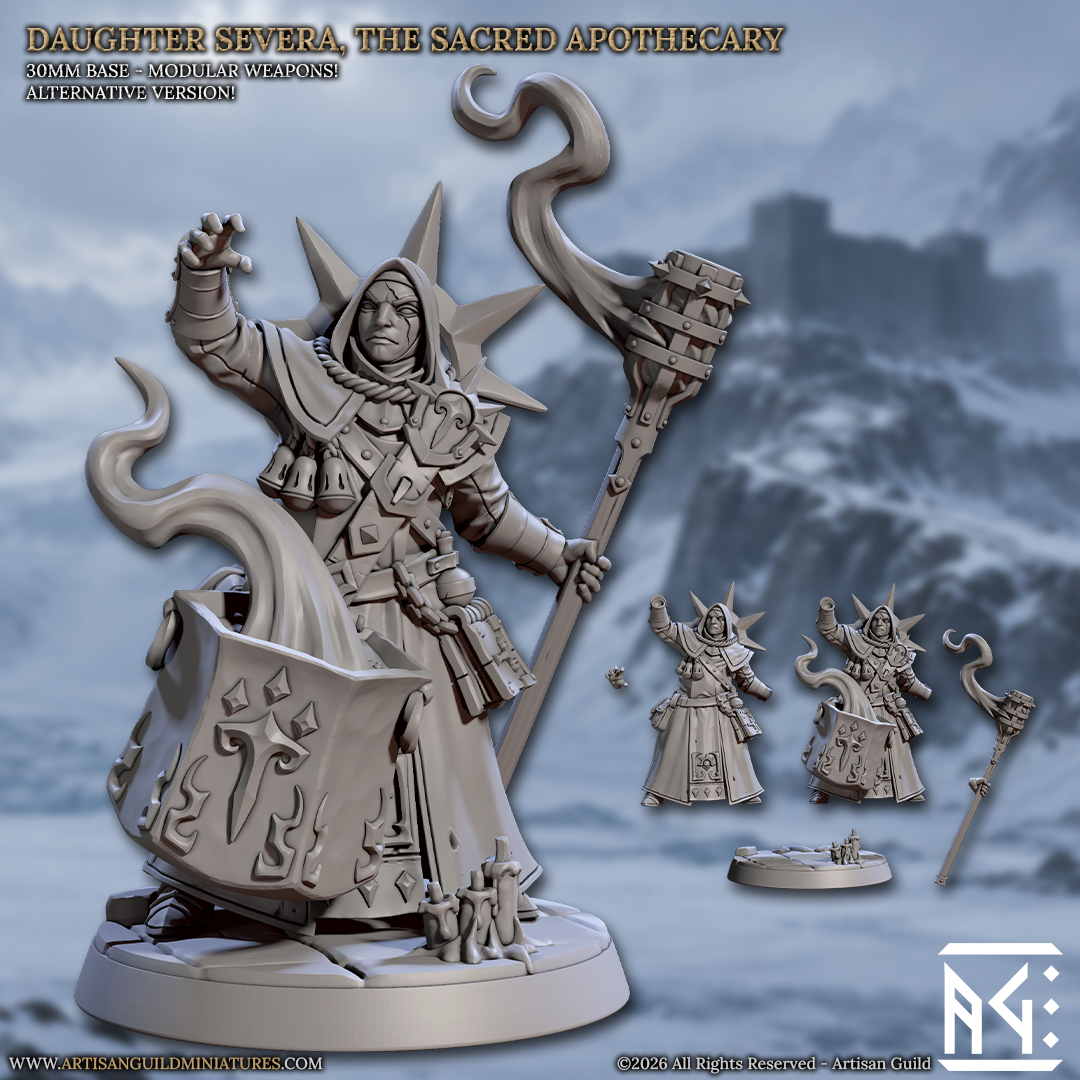 Severa, the Sacred Apothecary | Requiem Daughters of Sol | Unpainted Miniature