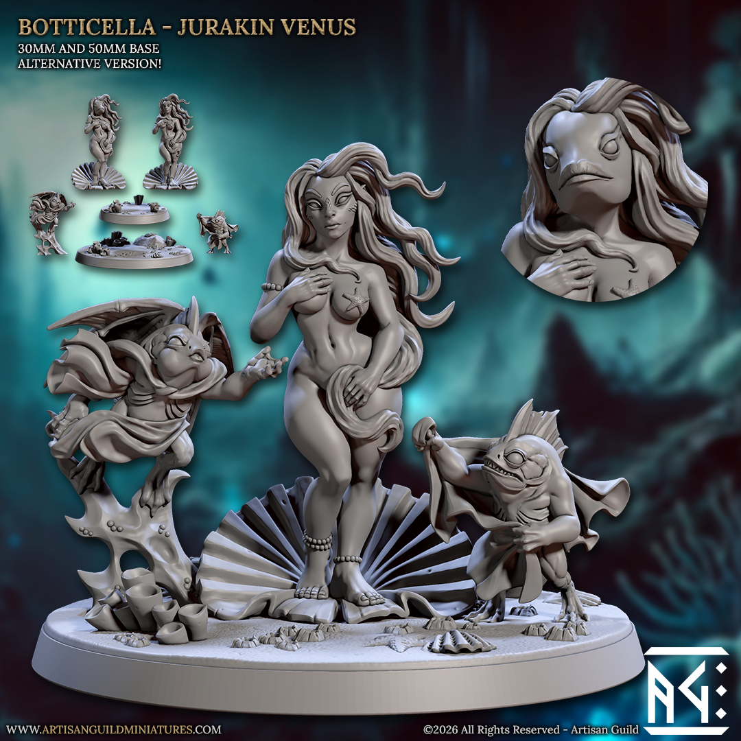 Boticella, Jurakin Venus, Pinup | Lunatics of the Death Tide | Unpainted Miniature