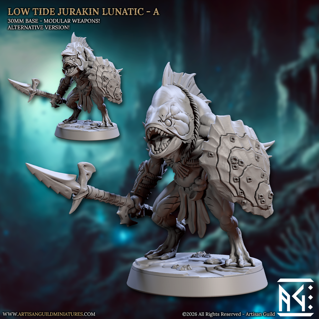 Low Tide Jurakin, Pose A | Lunatics of the Death Tide | Unpainted Miniature