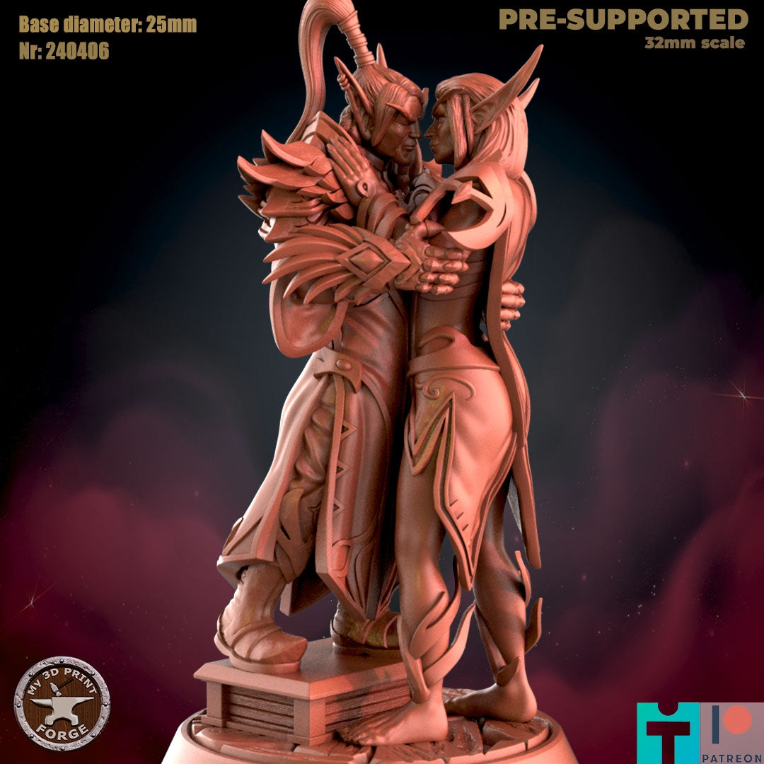 Elven Couple - Unpainted Miniature