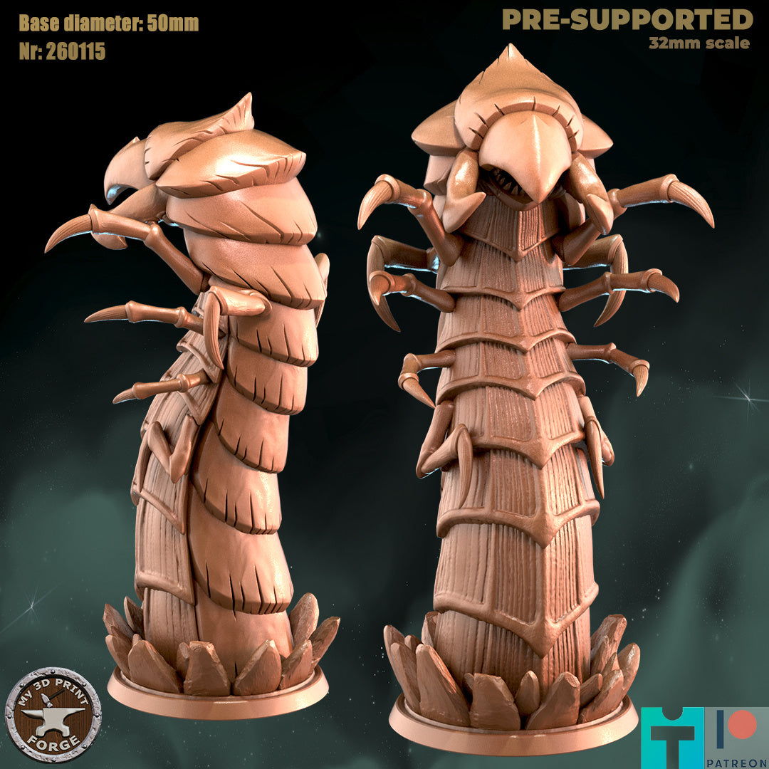 Giant Worm - 32mm Scale - Unpainted Miniature