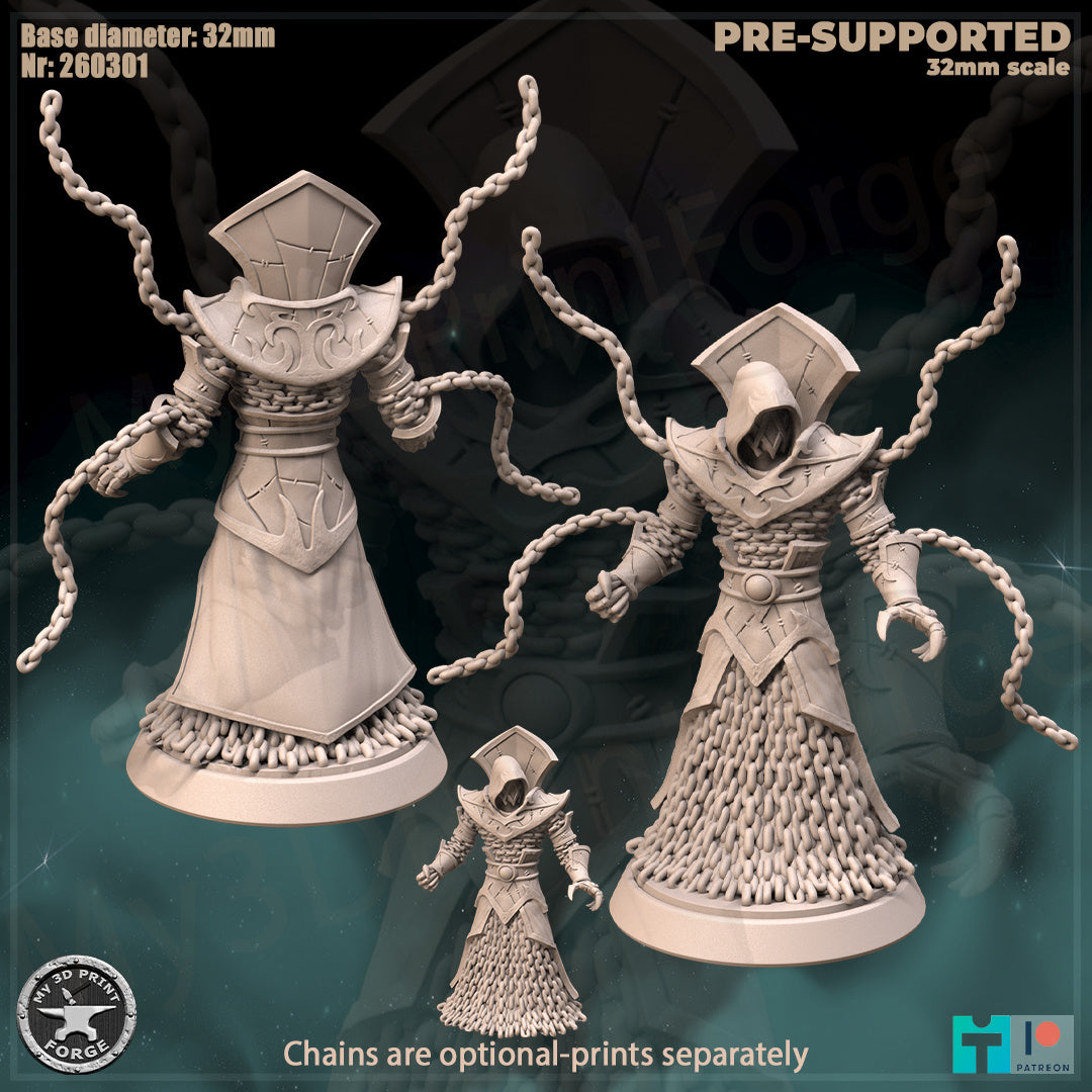 Chained Ethereal - 32mm Scale - Unpainted Miniature