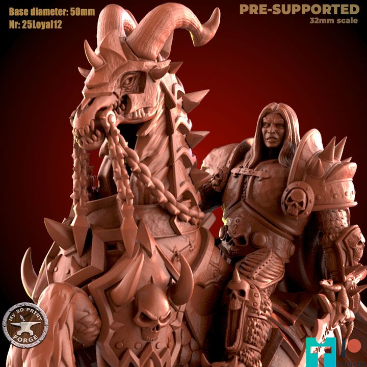 Undying King on Horse - Unpainted Miniature
