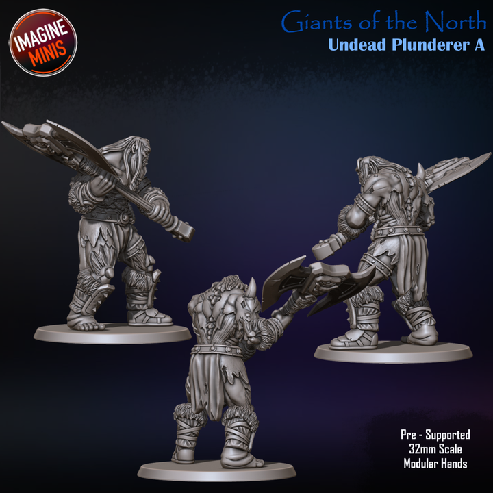 Undead Plunderer, Pose A - Giants of the North - Unpainted Miniature