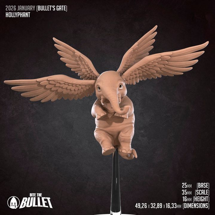 Hollyphant | 32mm, 35mm Scale | Unpainted Miniature