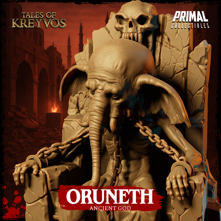 Oruneth, Elephant God - Tales of Kreyvos - Unpainted Miniature