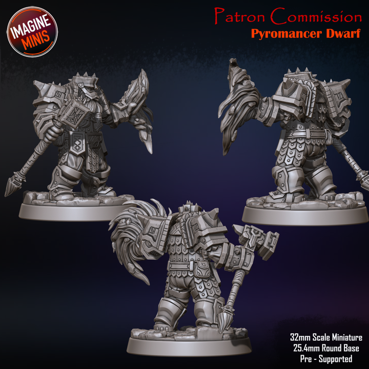 Dwarf Pyromancer - Unpainted Miniature