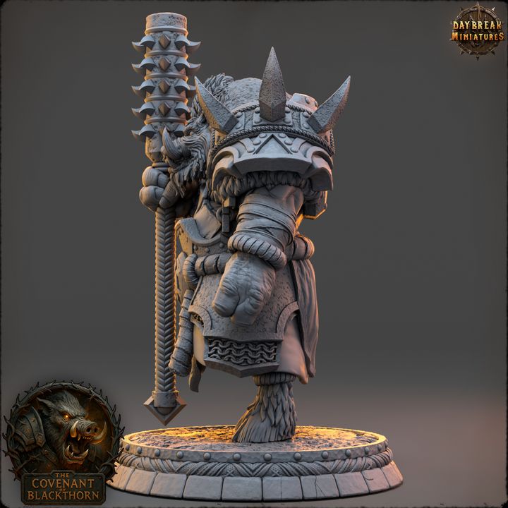 Snarth Briarbrand, Boarfolk - The Covenant of Blackthorn - Unpainted Miniature