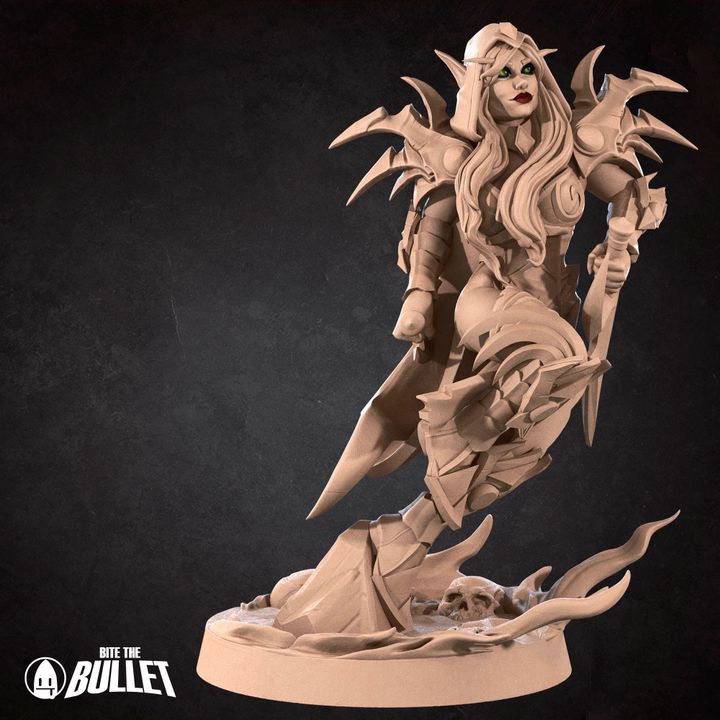 Female Elf Rogue, Red Assassin | 32mm, 35mm Scale | Unpainted Miniature