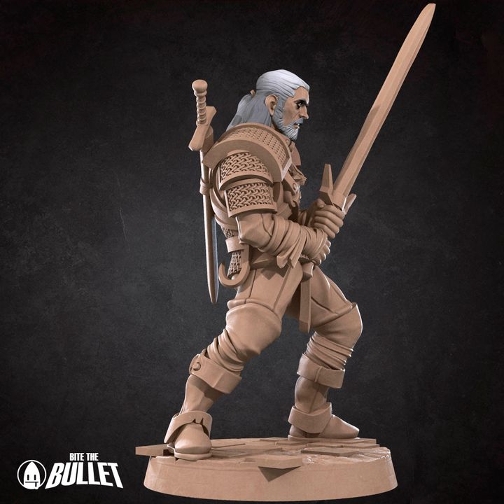 White Wolf Knight | 32mm, 35mm Scale | Unpainted Miniature