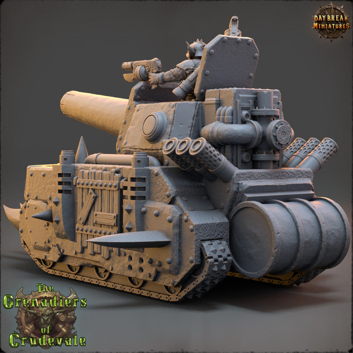 Piston Petrov in Calamity Tank Mark IV - The Grenadiers of Crudevale - Unpainted Miniature