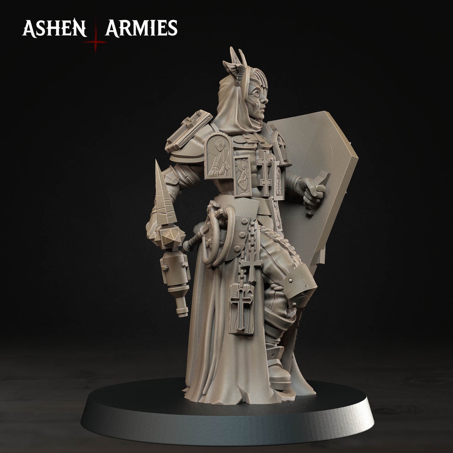 Female Castigator, Hammer, Bleeding Procession - Bullet Crusade - Unpainted Miniature