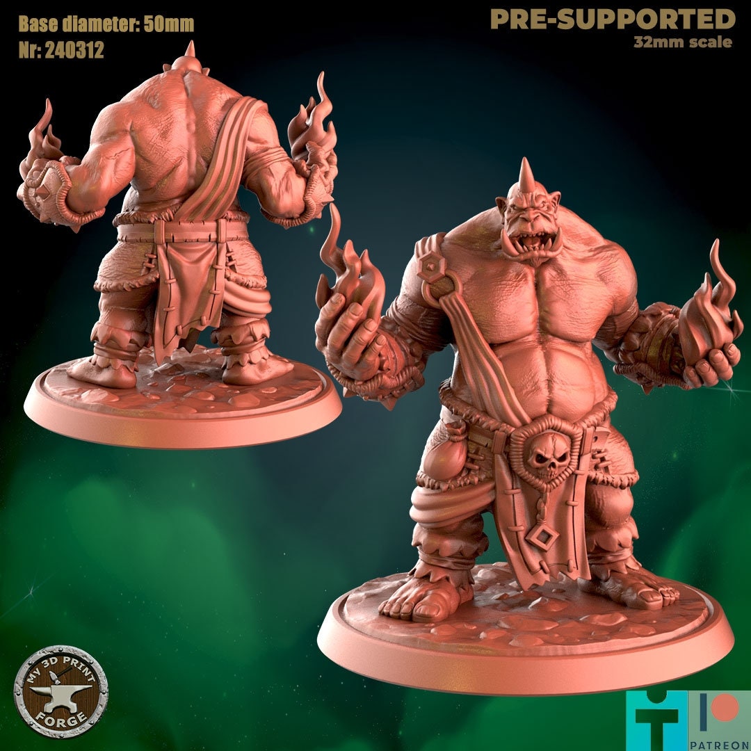 Ogre Magi - 2 Poses - Unpainted Miniature