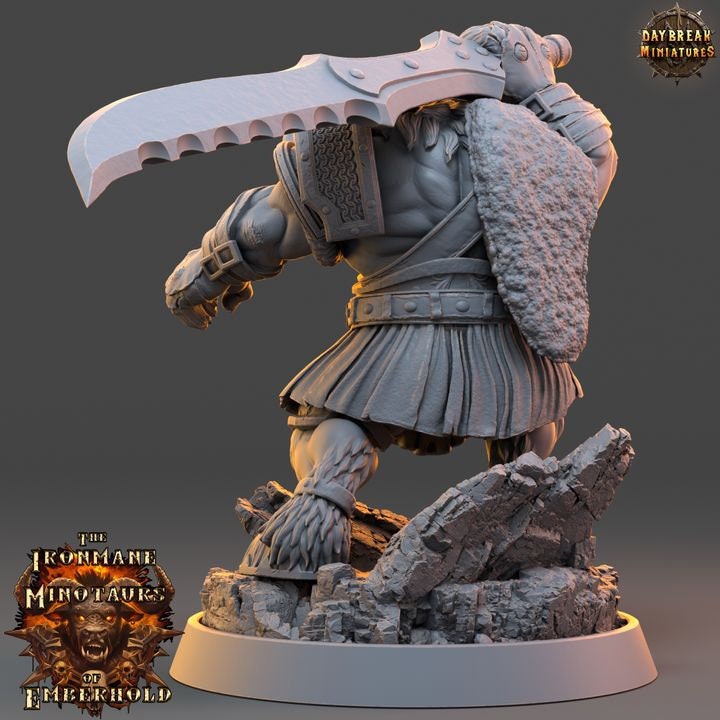 Zorath Hellbane - The Ironmane Minotaurs of Emberhold - Unpainted Miniature