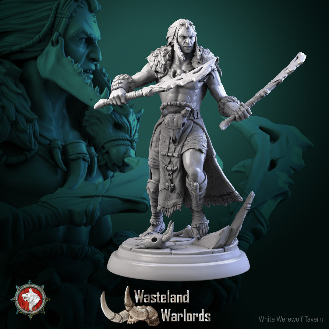 Male Barbarian Warlords - Wasteland Warlords Set - Unpainted Miniature