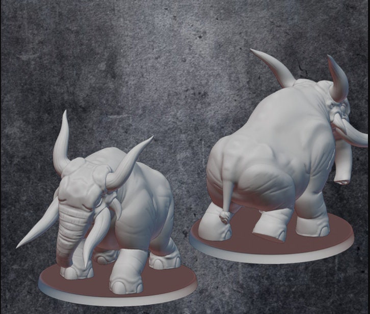 Adult Elephant - Unpainted Miniature