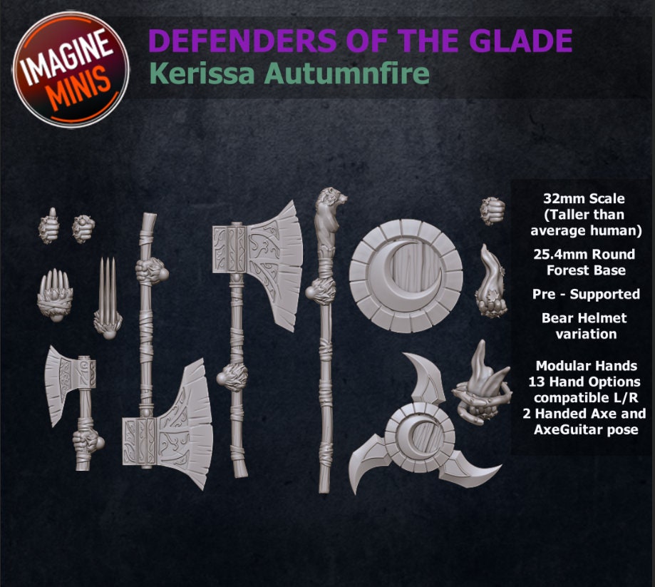 Elf Druid Miniature - Kerissa Autumnfire