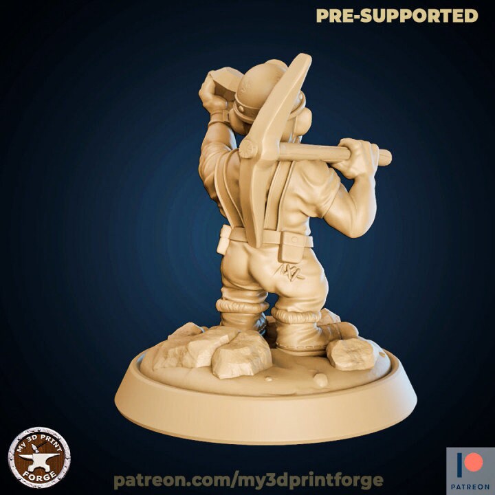 Gnome Miner - Unpainted Miniature