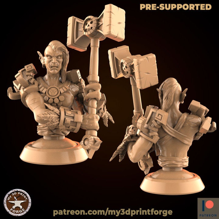 Troll Paladin - Unpainted Bust