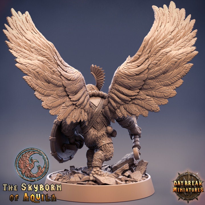 Genzel Grimwing - Birdfolk Fighter - Unpainted Miniature