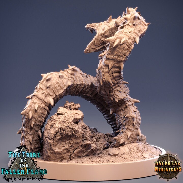 Ancient Deadwriggler - Ancient Sand Worm - Unpainted Miniature