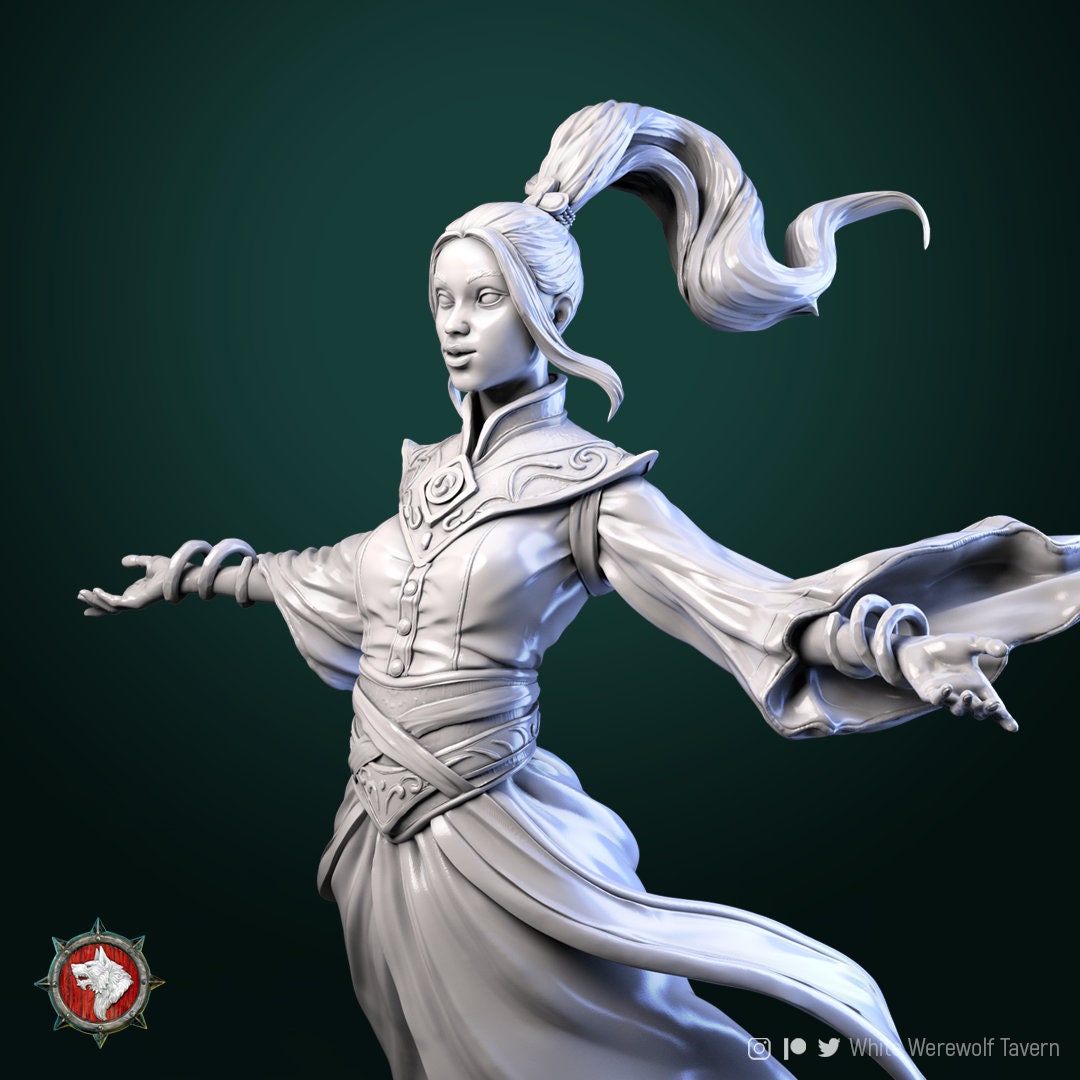 Air Master - Human Monk - Unpainted Miniature