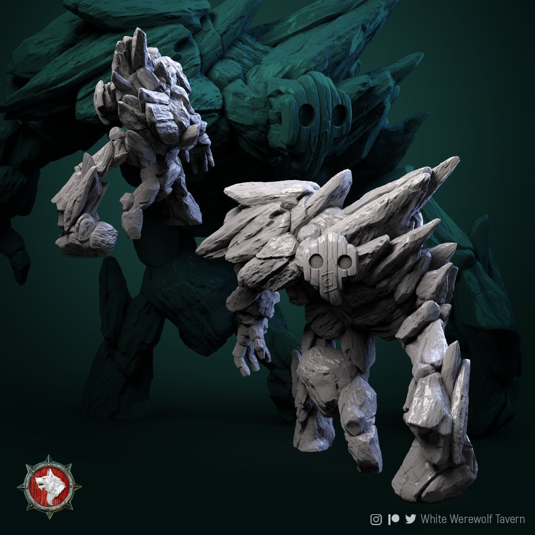 Large Earth Elemental - Unpainted Miniature