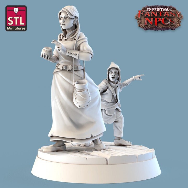 Female Customer - Female Shop Patron - Unpainted Miniature