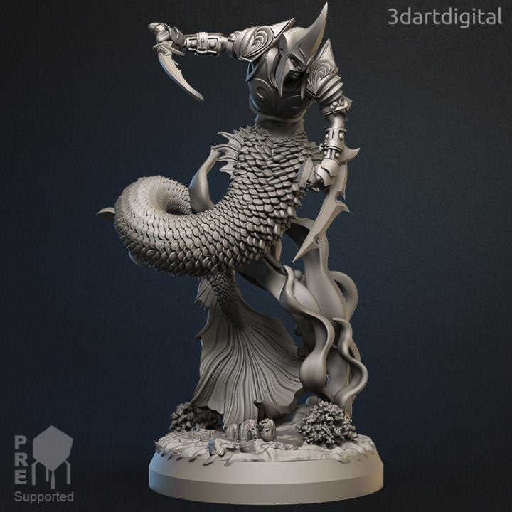 Argus Wavesplitter - Merfolk - Unpainted Miniature