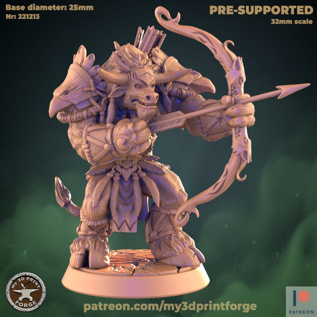 Minotaur Hunter - Armored - Unpainted Miniature
