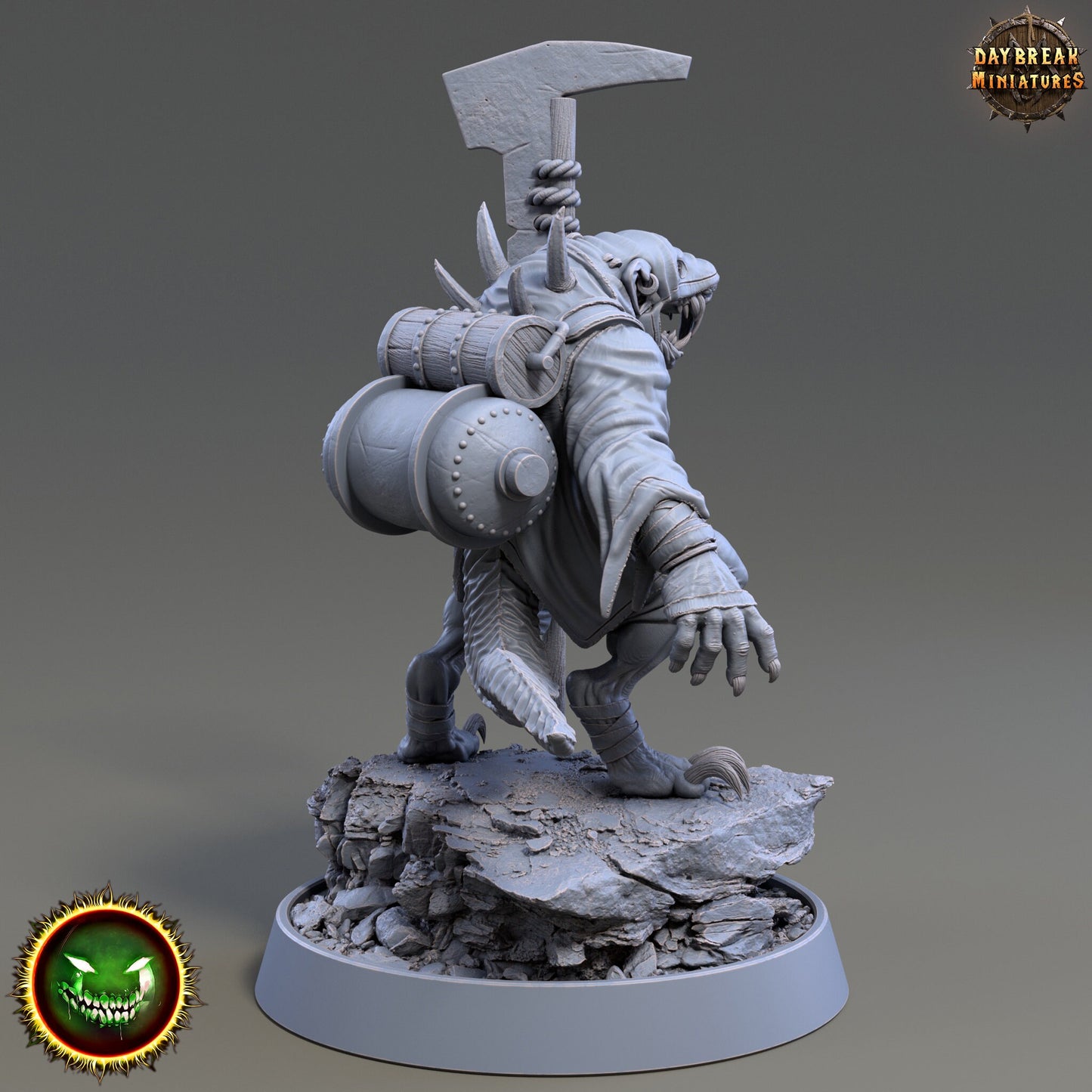Gauger Lepersnout - Ratman Barbarian - Unpainted Miniature