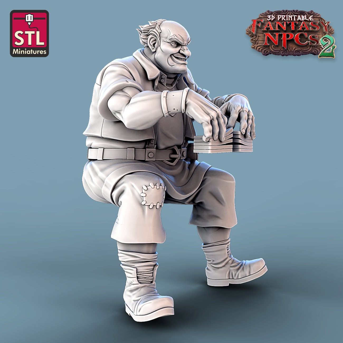 Card Player Set - Townsfolk Miniatures