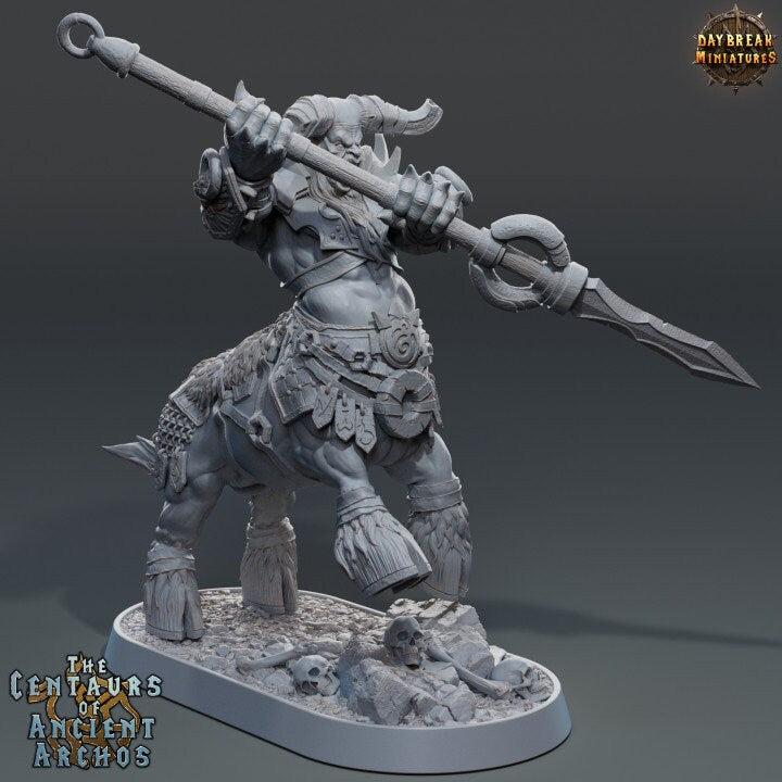 Zaka Ironpike - Centaur Fighter - Unpainted Miniature