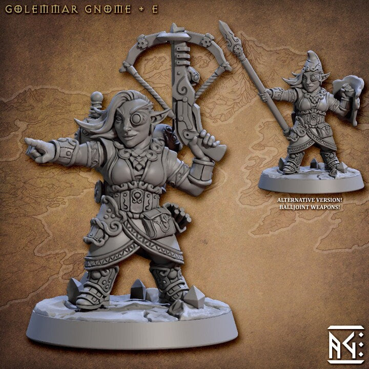 Golemmar Gnome - Pose E - Unpainted Miniature