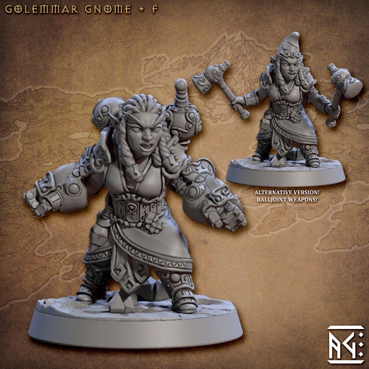 Golemmar Gnome - Pose F - Unpainted Miniature
