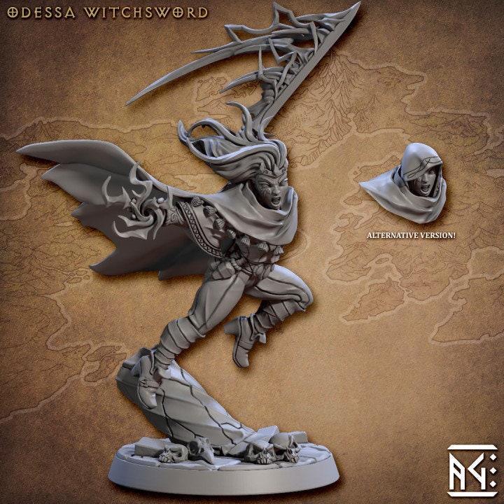 Odessa Witchsword - Arcanist's Guild Set - Unpainted Miniature