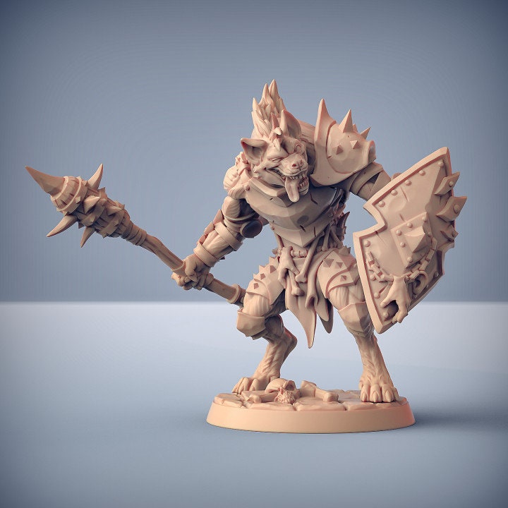 Bonegnasher Gnoll - Pose A - Unpainted Miniature