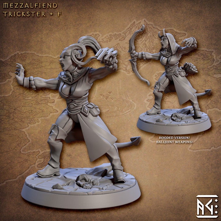 Mezzalfiend Trickster - Pose F - City of Intrigues Set - Unpainted Miniature