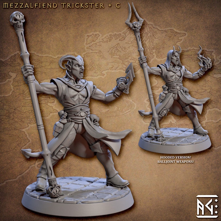 Mezzalfiend Trickster - Pose C - City of Intrigues Set - Unpainted Miniature