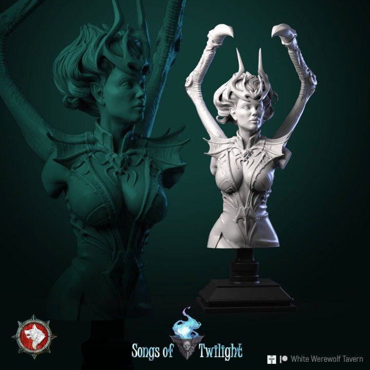 Spider Goddess Lerath - Drow Female Bust