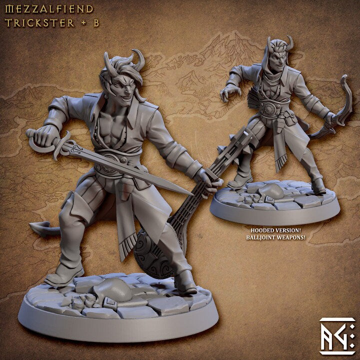 Mezzalfiend Trickster - Pose B - City of Intrigues Set - Unpainted Miniature
