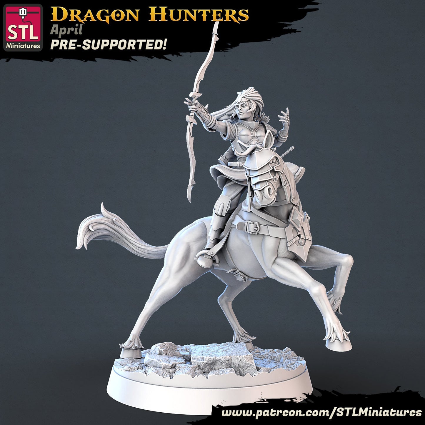 Dragon Hunter Horsemen - Unpainted Miniature