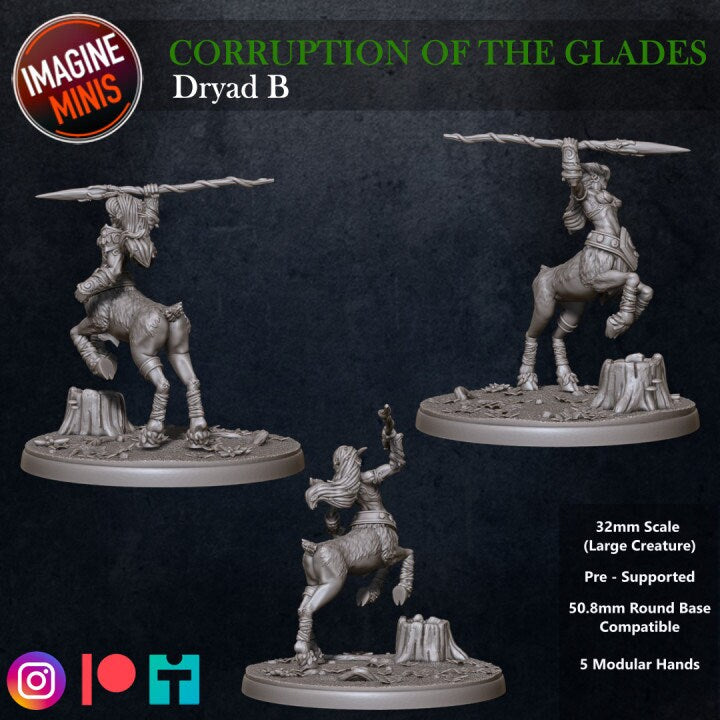 Forest Dryad - Pose B - Unpainted Miniature