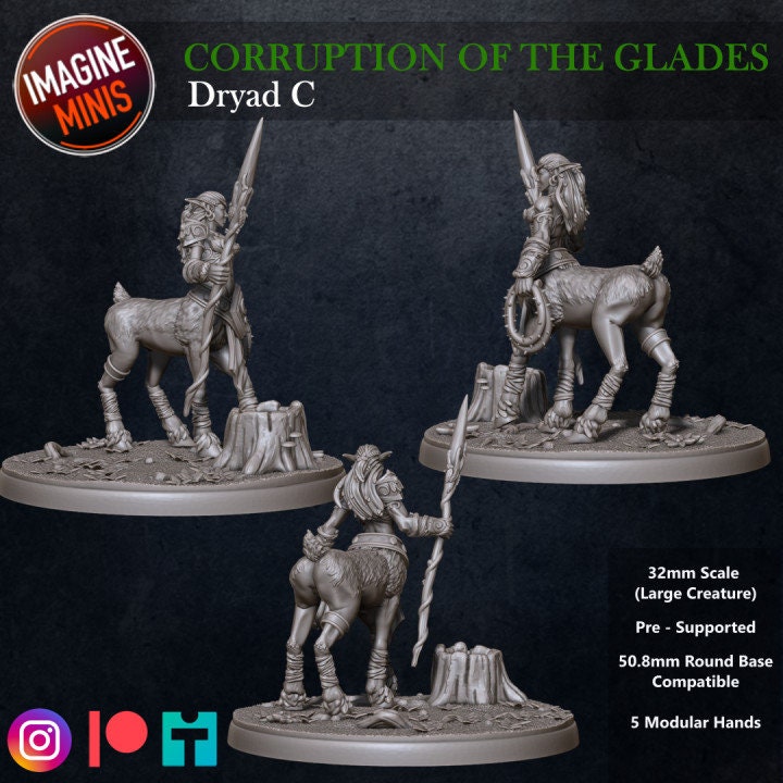 Forest Dryad - Pose C - Unpainted Miniature