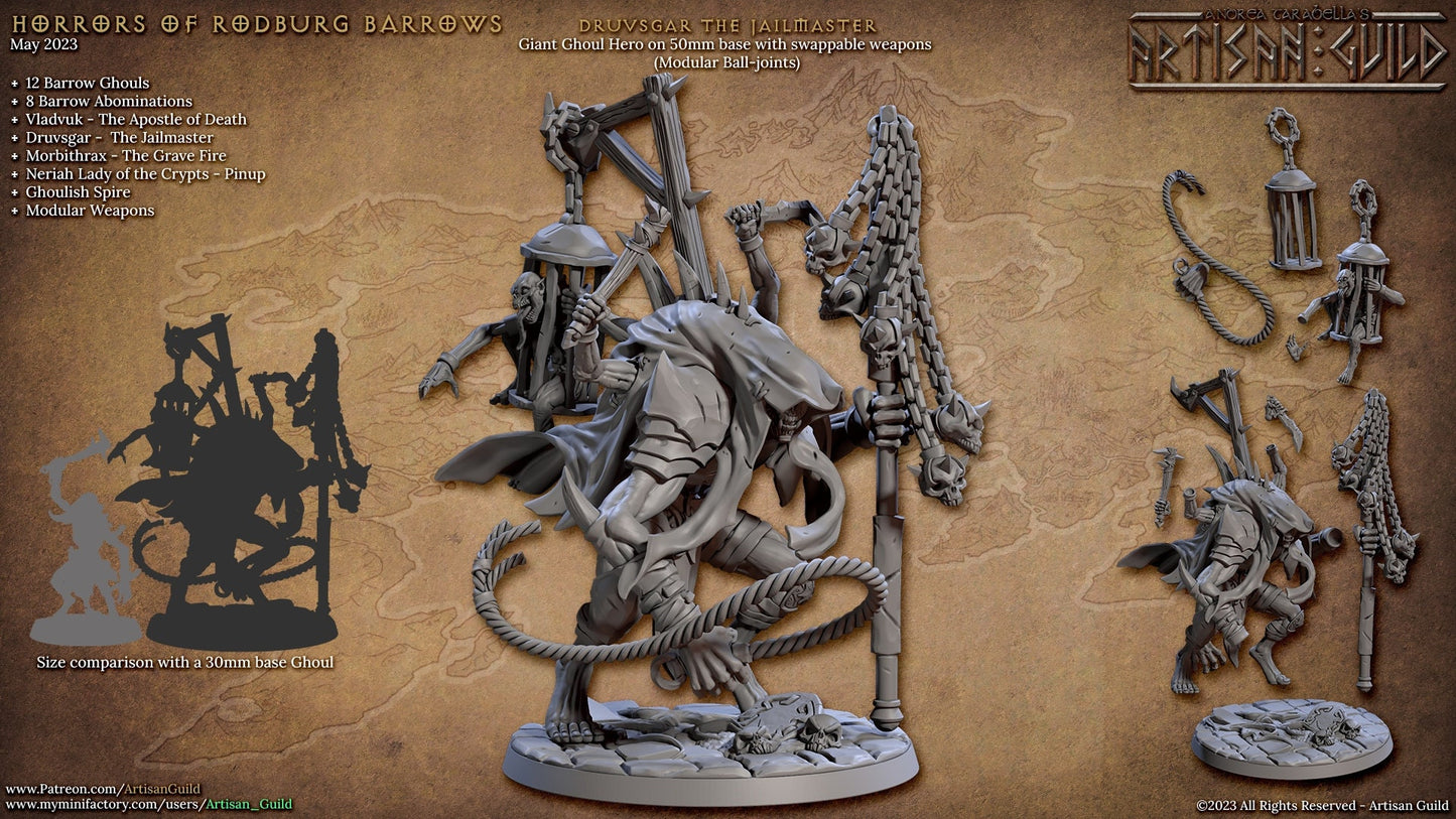 Drusgvar the Jailmaster - Undead Monster - Horrors of Rodburg Barrows Set - Unpainted Miniature