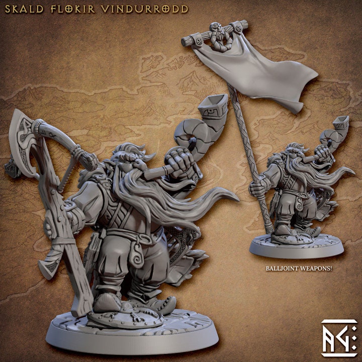 Flokir Vindurrodd - Defenders of Lok'Badar - Unpainted Miniature